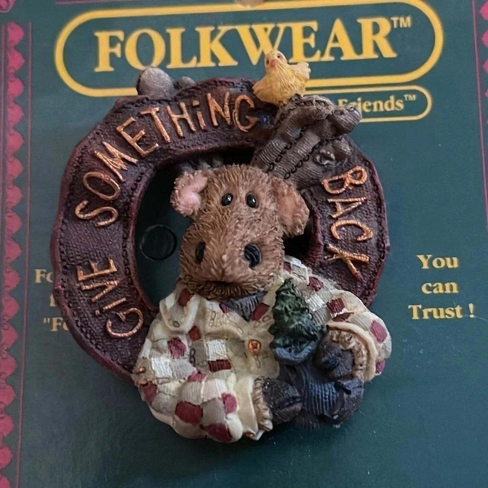 Boyd’s Bears Folkwear Hiram Mooselplanter Brooch Pin # 26334